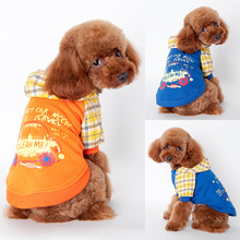 Pet Dog Fleece Coat Dogs Sweater Jumpsuit Puppy Cat Hoodie Plaids Clothes Apparel