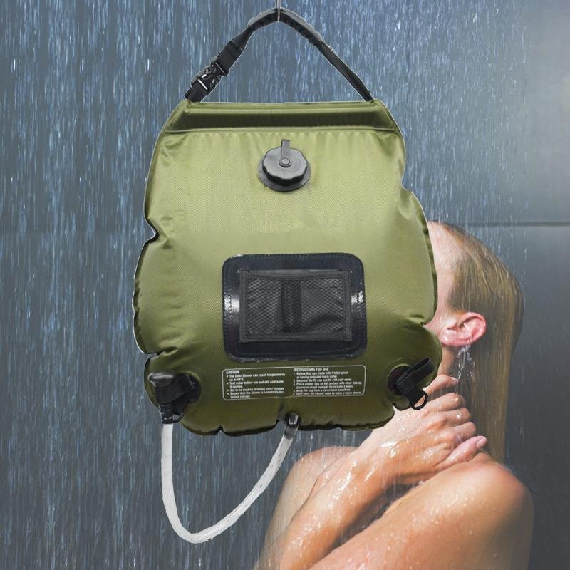 Outdoor Camping Hiking Solar Heating With Thermometer Folding Shower Bag Hot Water 5 Gallons / 20L Outdoor Camping Hiking Solar Heating With Thermometer Folding Shower Bag Hot Water 5 Gallons / 20L