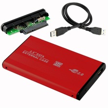 Red HDD Hard Drive Disk Mobile External Enclosure Box Case 2.5″ SATA USB 2.0 EL5018