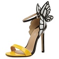 New Rome Style Patch Ankle Strap Bowtie Female Sandals 2016 Sexy Thin High Heels Sandals Party