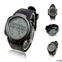 Fashion Waterproof Men s LCD Digital Stopwatch Date Rubber Sport Wrist Watch Free Shipping