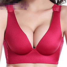 lace bra push up new fashion A chip No trace Vest Wide straps Setting Prop massage sexy lingerie underwear women france sexy bra