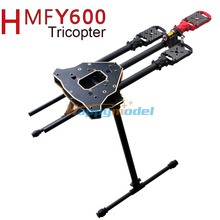 Newest FPV HMF Y600 3-Axis Tricopter Aircraft DIY Drone Frame with Landing Gear & Gimbal Kits Fast Shipping