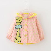 2016 Spring New Baby Girls Clothes Toddler Trench Coats Cotton Hooded Cute Jackets For Girls Baby