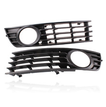 New Styling 2pcs Front Lower Bumper Fog Light Grill Grille For Audi A4 B6 Sedan 2002-2005 Left & Right Replacement