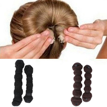Hot Fashion 2015 2pcs/set Elegant Hair Styling Magic Style Bun Maker Hairstyle Updo DIY Tool 6F7A