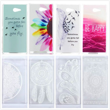 High Quality Various Fashion Design Transparent Pattern Frosted PC Hard Back Cover For Sony Xperia M2 S50H Phone Case