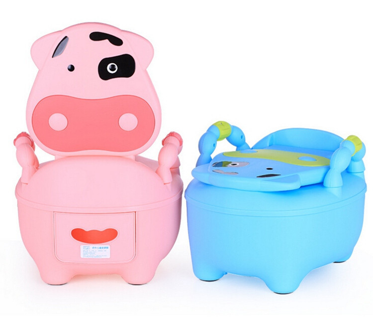 Kawaii Animal Cow Baby Potty Toilet Seat Urinal Girls Cute Plastic Child Potty Seat Training Kids Toddler Urinal Baby Product (2)
