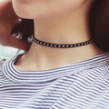 2016 New Hot Vintage Punk Gothic Black Leather Choker Necklace Jewelry For Women