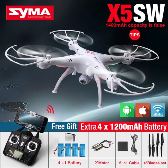 Высокое качество СЫМА X5SW FPV RC Мультикоптер Drone С WI-FI Камера HD 2.4 Г 6-осевой RC Дроны Вертолет С VS MJX X101 JJRC H31