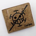 Khaki Multilayer Japanese Anime One Piece Trafalgar Law PU short wallet