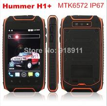 Hummer H1 android mobile phone MTK6572 Dual core GPS IP67 Phone waterproof Dustproof Shockproof H1 Smartphone