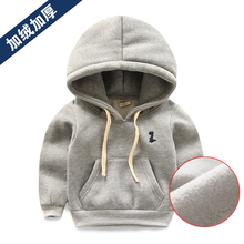 Free Shipping Baby Long Sleeved Cashmere Sweater 2016 New Autumn And Winter Hooded Sweater Thick Coat