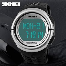 SKMEI 1058 Heart Rate Monitor Pedometer Sport Watches 50M Waterproof Digital Watch Men Women Calorie Counter relogio masculino