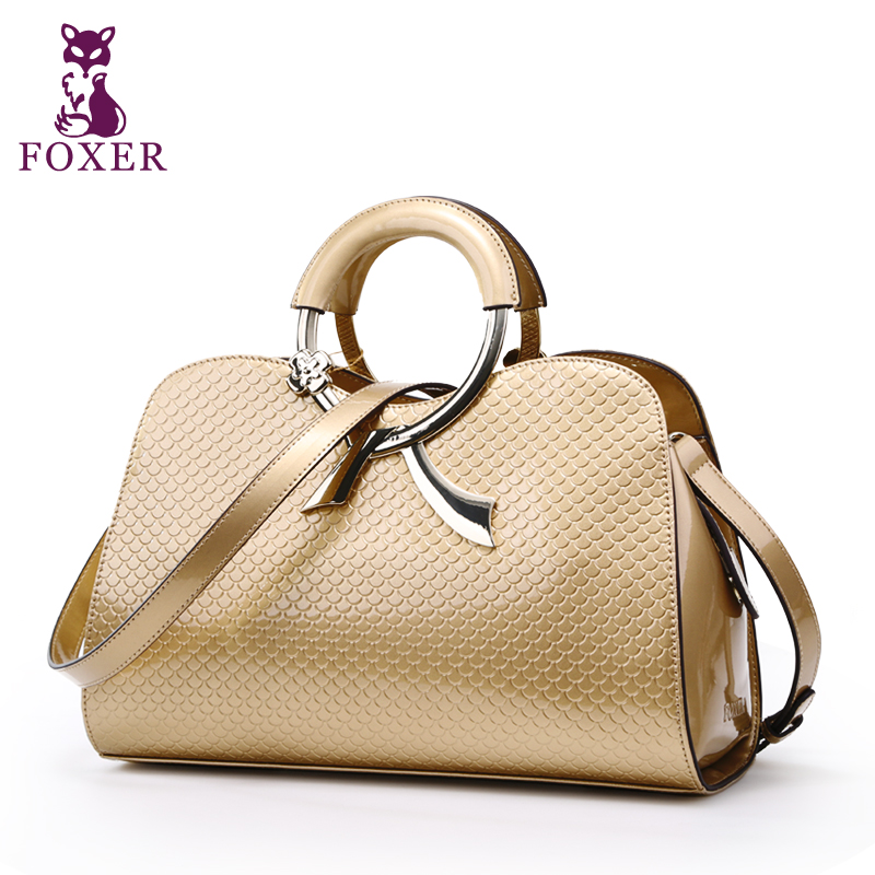 FOXER women genuine leather bags real skin ladies designer handbag high quality evening bag bolsas femininas