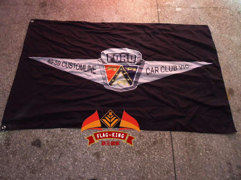 ford customline banner,car club vic flag,Riders club flag, can custom