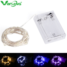 Battery Operated LED String Light 2M 20leds Silver Wire DC 4.5V Fairy Lights Christmas New Year Wedding Decoration Starry Lights