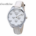 CocoShine A 923 Fashion Women Watches Leather Band Heart shaped Alloy Dial Quartz Wrist Watch