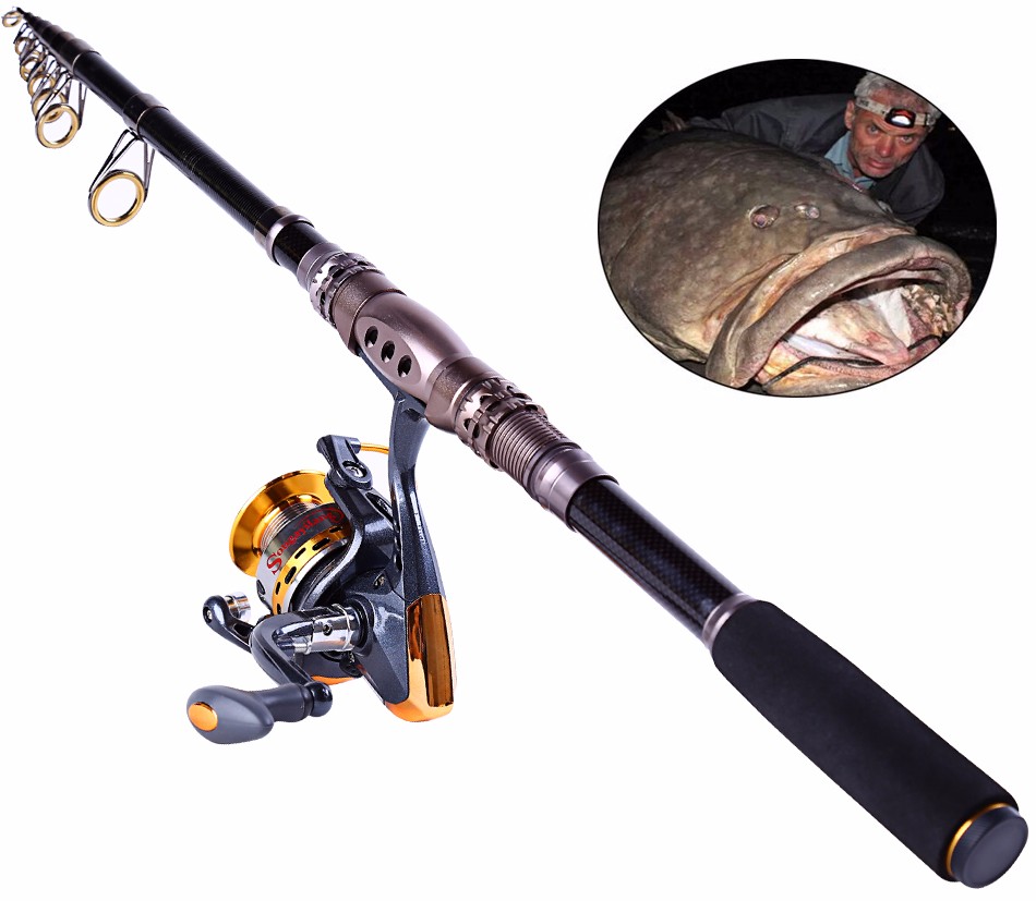 Telescopic Travel Fishing Rod and Reel Combos Saltwater Fishing Rod Kits 1 Set