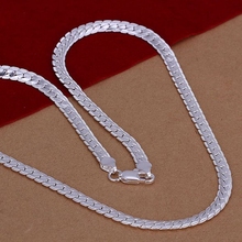 wholesale fine 925-sterling-silver necklace fashion jewelry chain 5mm necklaces & pendants women men collar SN130