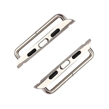 Nuevo Metal de la llegada de conexión venda de reloj de plata adaptador con herramienta de acero inoxidable de reemplazo para Apple reloj 42 mm #DQ lyt