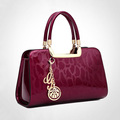 Patent Pu Leather Handbags For Women Shell Blue Shoulder Bags Red
