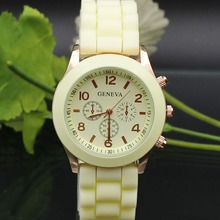 Geneva watch women fashion ladies quartz watches silicone strap analog relogio feminino casusl wristwatches women clock