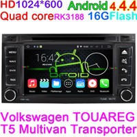 VW-7402-Quad Coare A9 16GHz Auto DVD GPS Android 44 Car PC For VW Touareg T5 2004 2011 With Canbus HD 1024600 Capacitive Screen