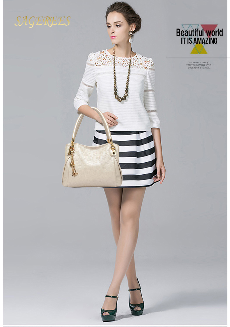 2015 Fashion Brand 3 Sets Bags High-grade Pu Leather Handbag Women