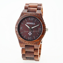 Caliente la venta de madera precio de fábrica del reloj BEWELL madera reloj Miyota seno del movimiento estilo Vintage sano ambiental reloj Vintage Wood reloj