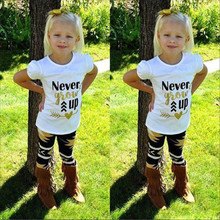 Toddler Kids Baby Girls Outfit Clothes T-shirt Tops+Long Pants Trousers 2PCS Set