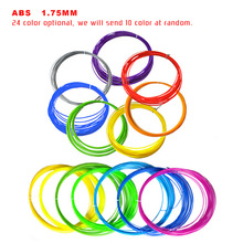 DIY 10M 1.75mm ABS 3D Printer Filament for 3D Printer Pen Plastic Rubber Consumables Material 10PCS/LOT Random Color