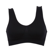 Women Sports Bra Vest Cropped Tops Underwear Padded Bras No wire Rims Gym
