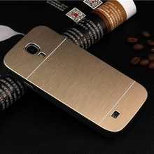 Luxury metal brushed aluminum alloy case hard plastic back mobile phone cover for samsung galaxy S3 mini i8190 & S4 mini i9190