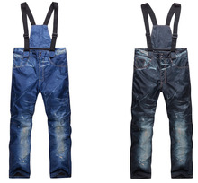 2016 New Fashion Mes Jeans skiing bib pants waterproof windproof thermal outdoor climbing clothes warm winter suspended trousers