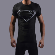 New 2016 Men Tights Skins Compression Base Layer short Sleeve T Shirt Tops tees Bodybuilding Fitness Running Sports T-shirts