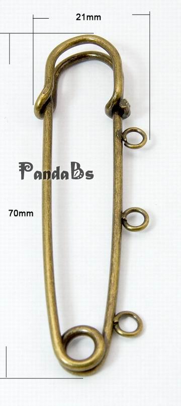 Antique Bronze Iron font b Kilt b font Pin Brooch Pin Findings about 70mm long 21mm