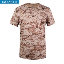 Summer Outdoors Hunting Camouflage T shirt Men Breathable Army Tactical Combat T Shirt Military Dry Sport