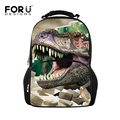 2016 fashion children school bags 3D animal schoolbag cool dinosaur tiger head school backpack for teenagers