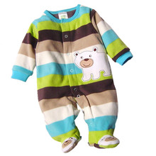 Fashion New 2015 Autumn Winter Similar Carters Baby Rompers Clothes Newborn Boy Girl Polar Fleece Baby