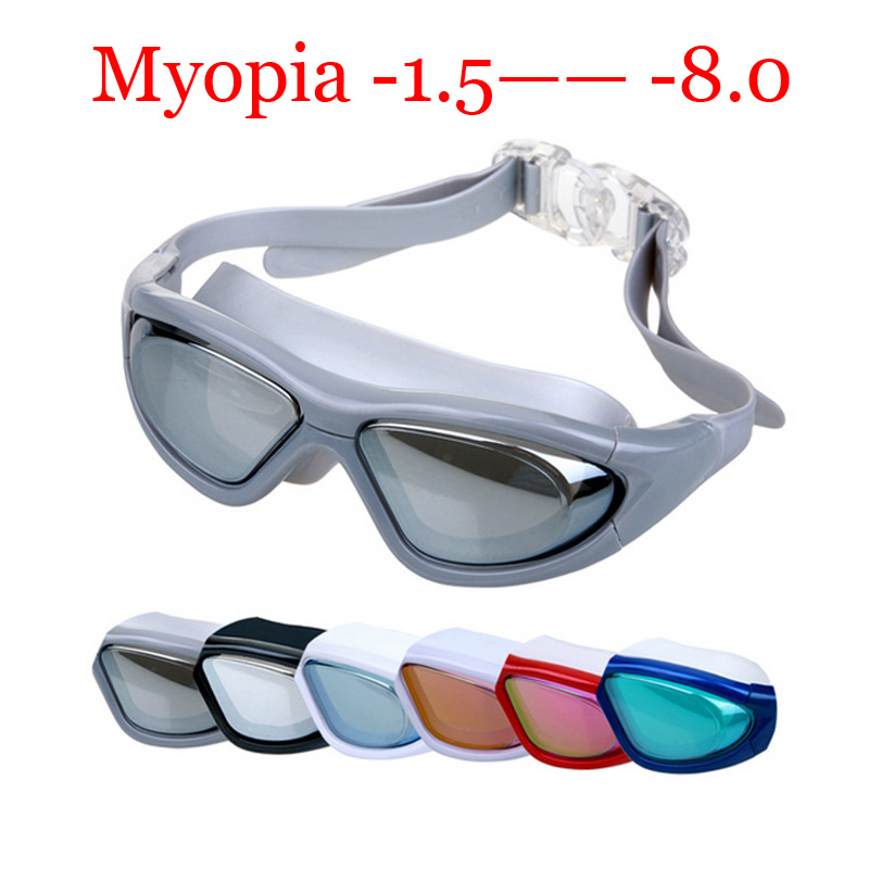 Myopia Swimming goggles large Professional swimming glasses anti fog arena diopter Swim Eyewear natacion water glasses natacion
