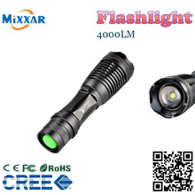 supper bright CREE XML-T6 LED torch 4000 Lumens High Power Focus lamp Zoomable lights + Holder