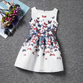 Dresses for girls 2016 spring summer kids Girl dress butterfly sleeveless Kids clothes Korean temperament fashion