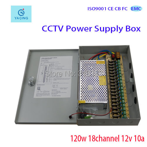 18CH DC12V 10A Switching Power Supply Box / Monitor Power Supply For 18Ports CCTV Cameras