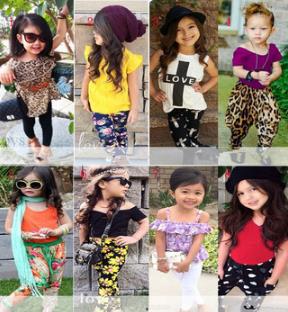 2015 new arrival girls clothing set LNICE children in European style fashion summer T shirt pants