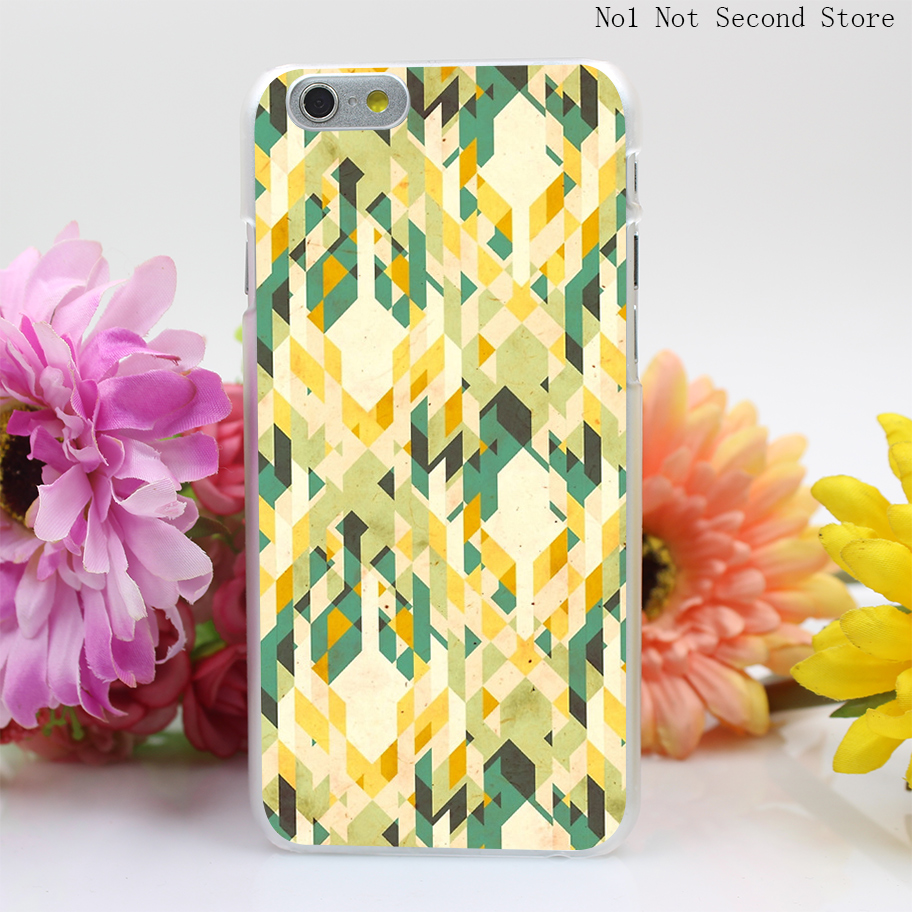 1304Q Des Integrated font b Tartan b font Pattern Hard Clear Transparent Cover for iPhone 4