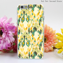1304Q Des Integrated font b Tartan b font Pattern Hard Clear Transparent Cover for iPhone 4