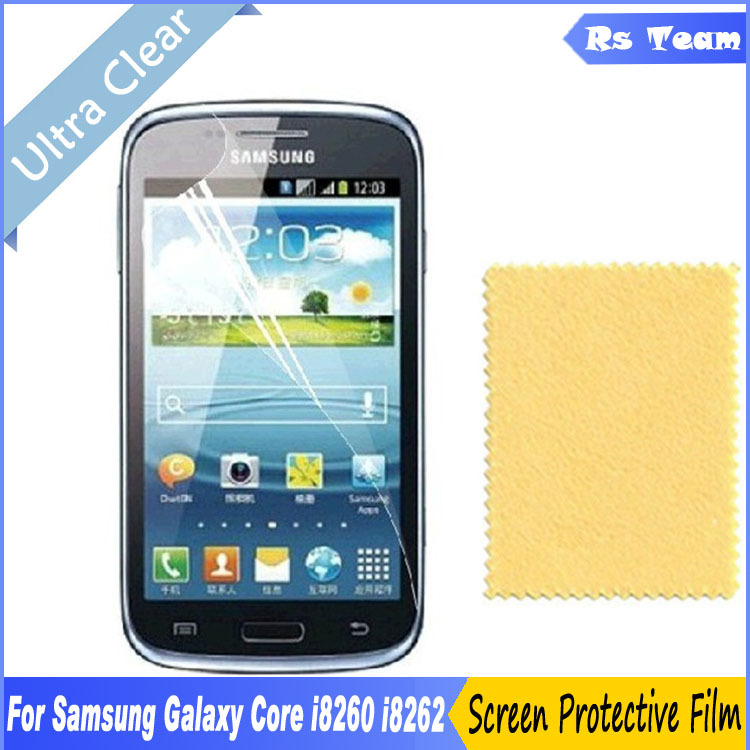 6pcs/lot HD Clear Front Screen Protector Protective Film Screen Guard Film for Samsung Galaxy Core i8260 i8262 Free Shipping