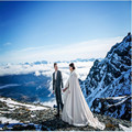 White Wedding custom size coat winter wedding Cape Satin Luxury jacket with fur trim sweep train