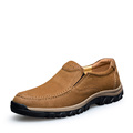 Summer High Quality Genuine Leather Shoes Men Fashion Slip On Casual Shoes Soft Breathable Dress Shoes
